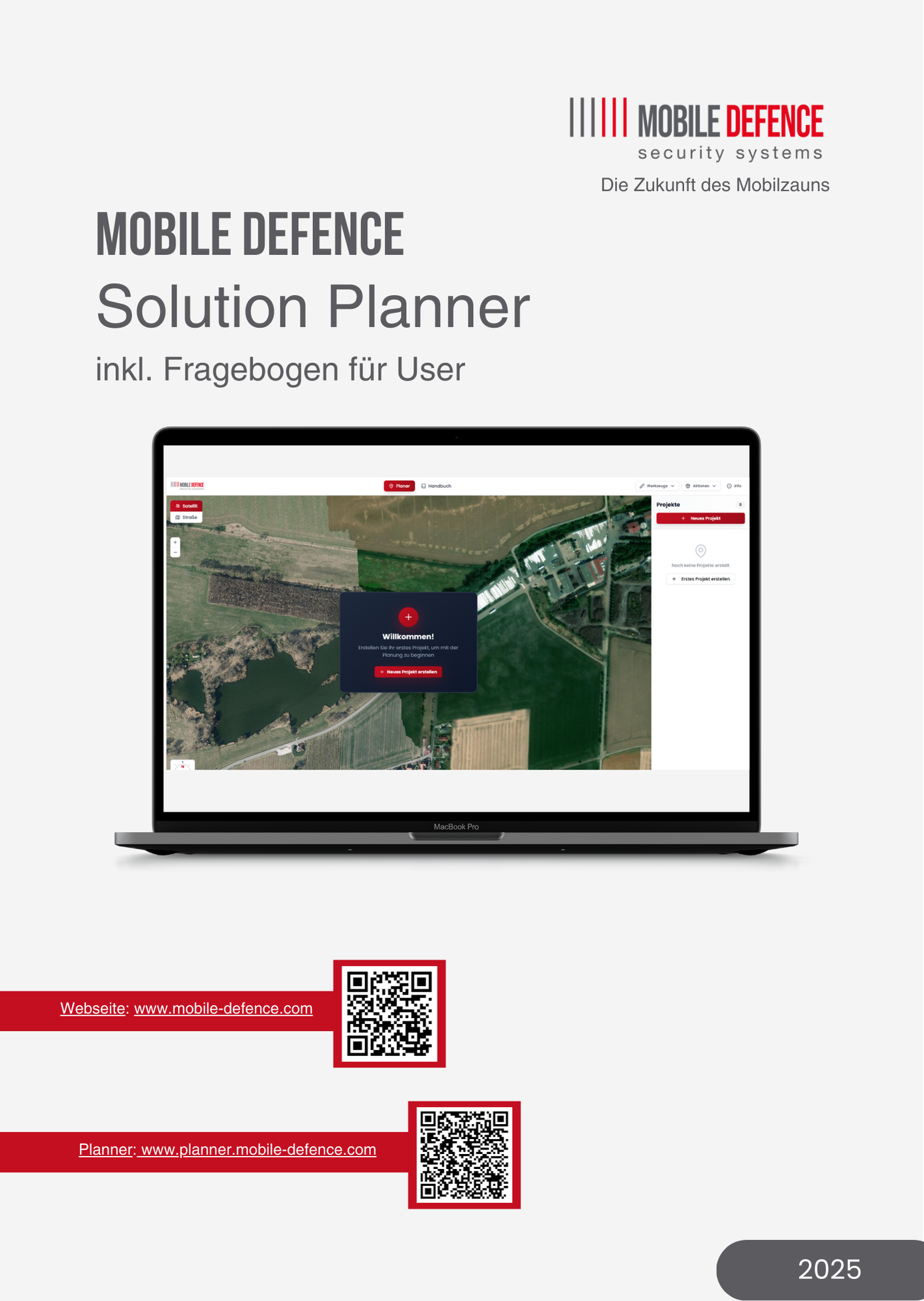 A5 Hochformat Schnellstartanleitung mit Fragebogen - Mobile Defence security Systems